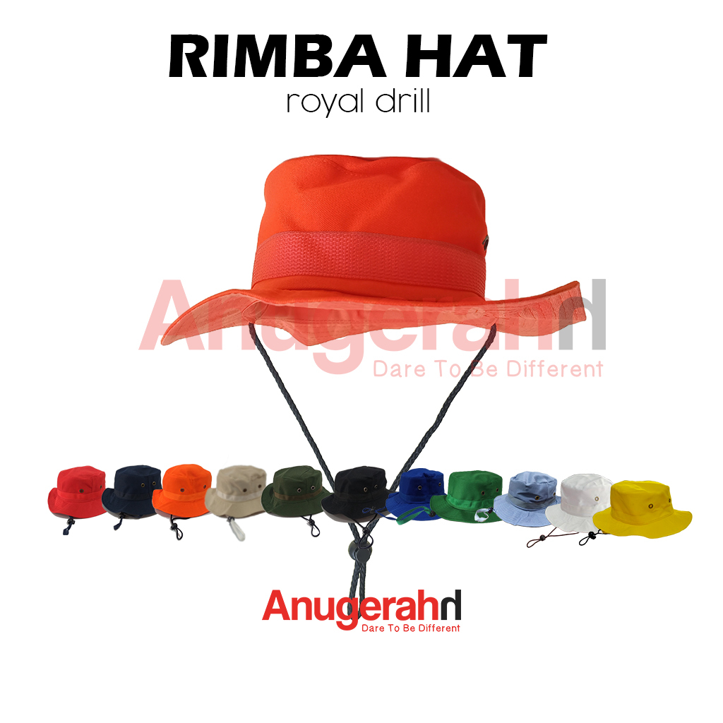 Rimba Bucket Hat Topi Rimba / Bucket Hat / Rimba Hat / Hiking Hat / Topi Hutan / Topi Gunung Bahan R