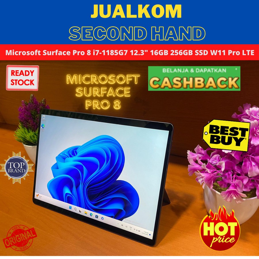 Laptop Touchscreen Laptop 2 in 1 Laptop Second Microsoft Surface PRO 8 i7-1185G7  Pro X 9 8 7+ Origi