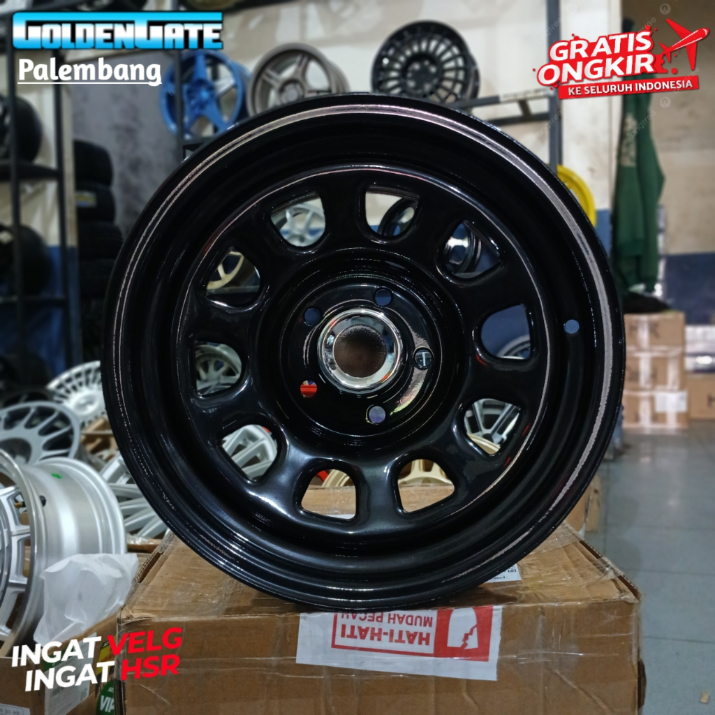 Velg mobil kaleng r16 pcd 5x114,3 lebar 8 et15 hsr mokupo bisa untuk Terios, Rush, innova dll