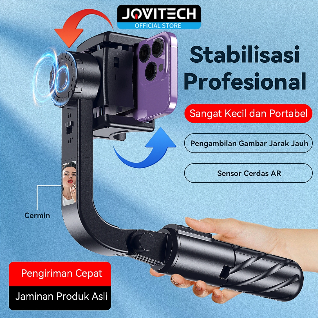 Jovitech Gimbal Stabilizer Handphone Tongsis Bluetooth Tripod Mini Selfie Stick Auto Balance - GS07