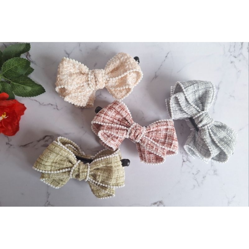 jepit pisang pita tweed premium