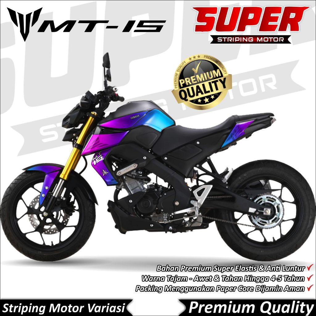 Stiker MT15 Anti Luntur keren Striping MT 15 Striping Yamaha MT15 Gradasi