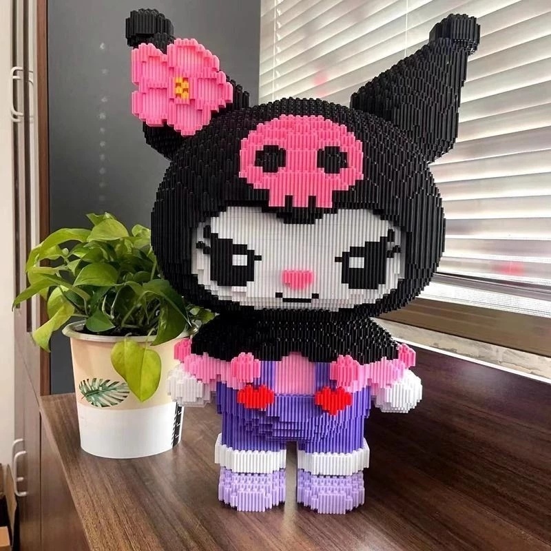 Hot Deals 55Cm Lego Bricks Jumbo Kuromi Besar Nano Block Sanrio Anime Series Bricks Education Nano