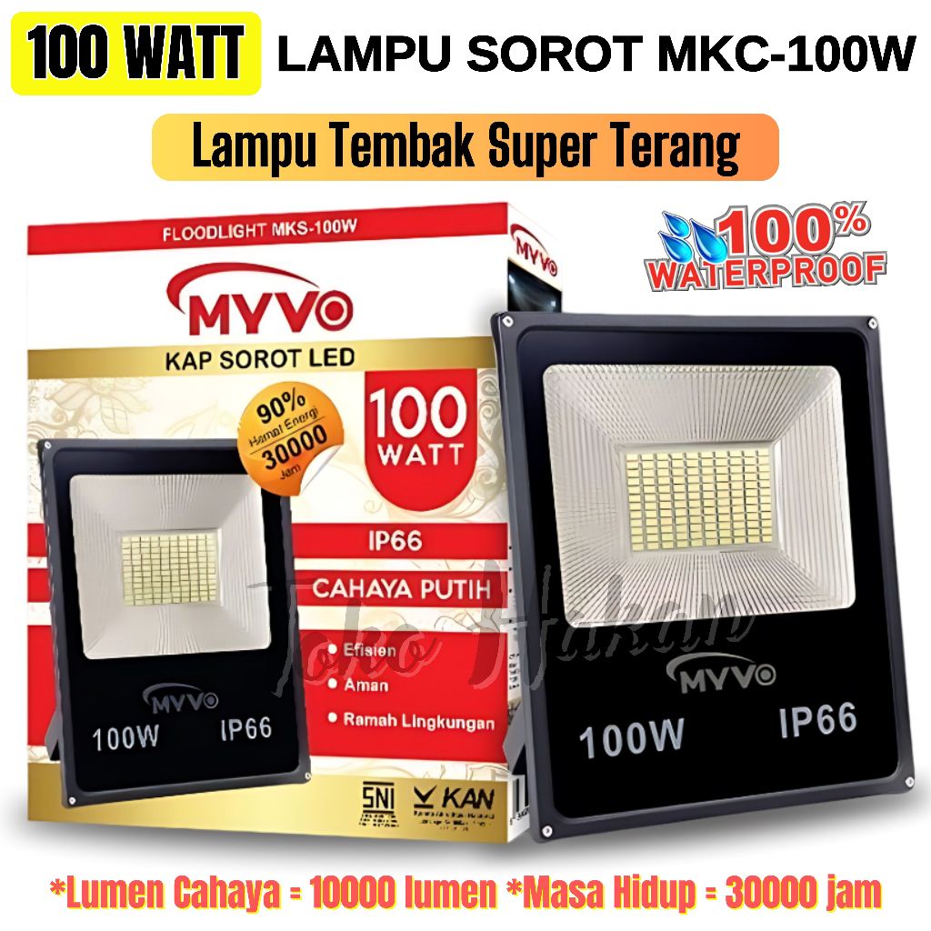 Lampu Jalan / Lampu Sorot MYVO MKC - 100W 10.000 Lumen Masa Hidup 30.000Jam - Lampu Tembak 100 Watt 