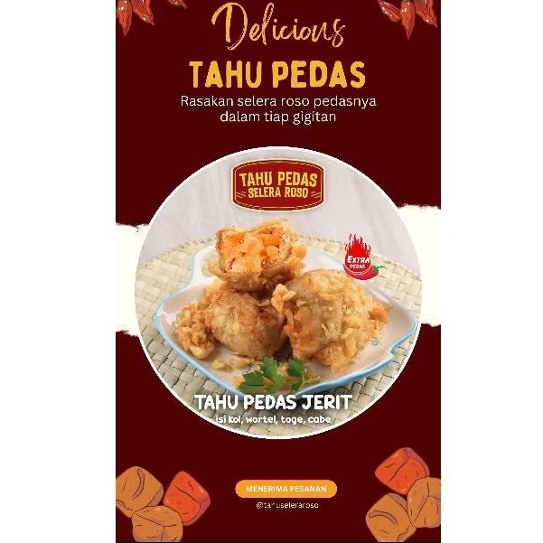 

Tahu Pedas Jeletot Goreng - Siap Saji atau Frozen setengah matang
