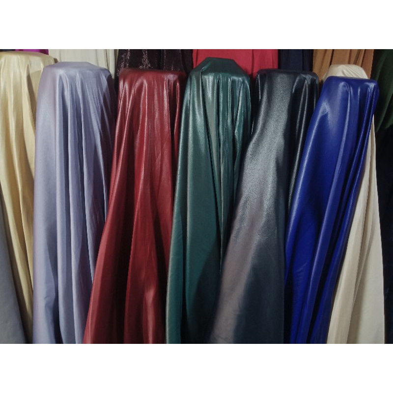 kain satin kulit - kain satin kulit import - kain leather silk - kain butik - kain meteran