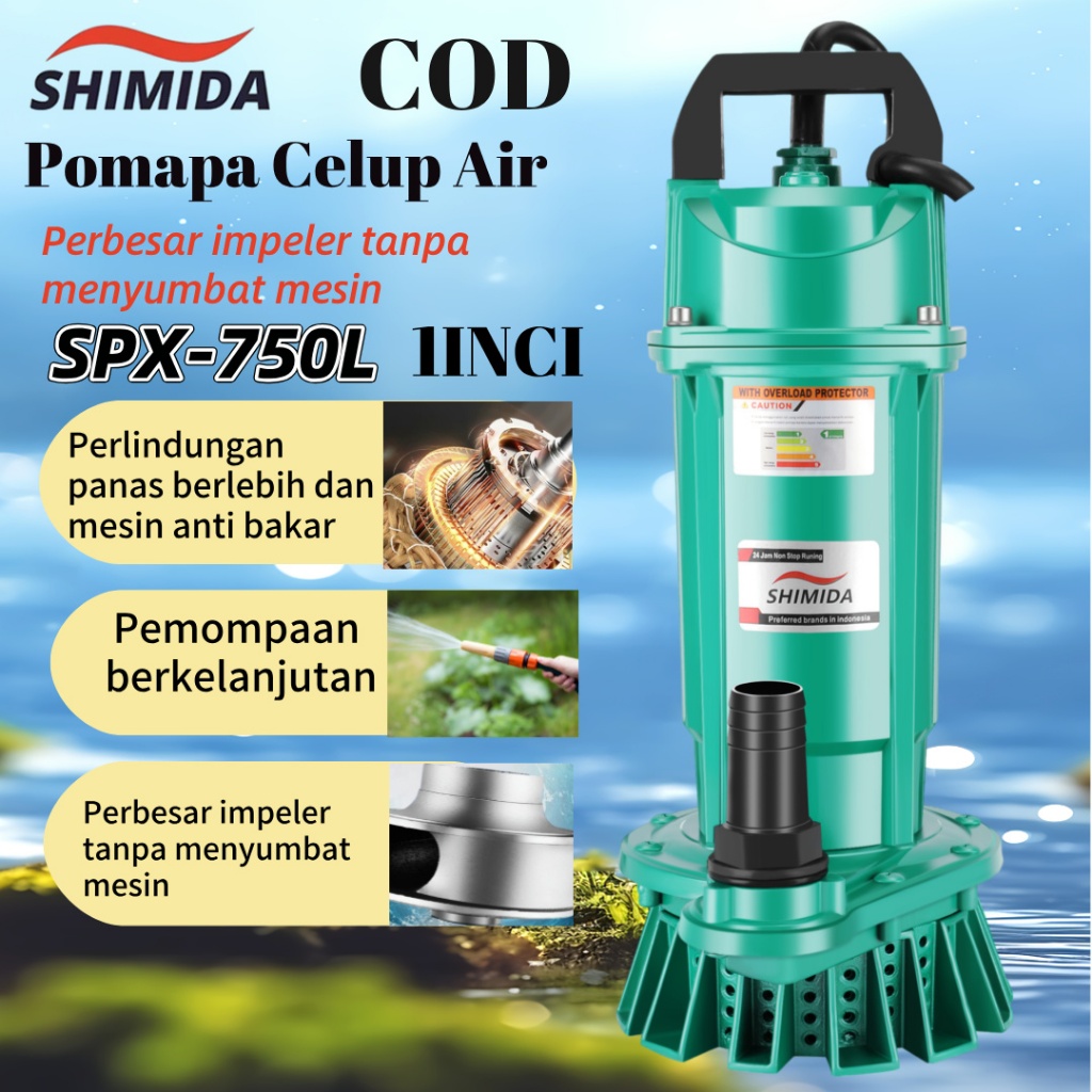 Pompa Celup Air Kotor 750 Watt pump Mesin Pompa Air Murah pompa submer 1inci sible limbah