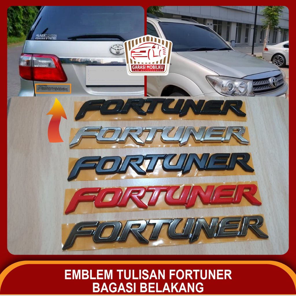 Emblem Tulisan Fortuner Bagasi Belakang