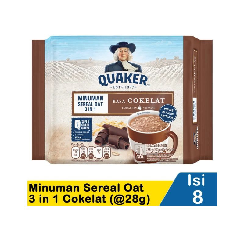 

Quaker RASA COKELAT ISI 8 8X28gram