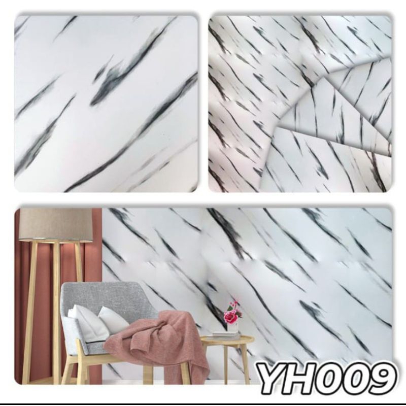 Wallpaper Dinding Vinyl Marble PVC 60 x 30 cm / Vinyl Sticker Lantai Marbel Granit Keramik / Stiker 