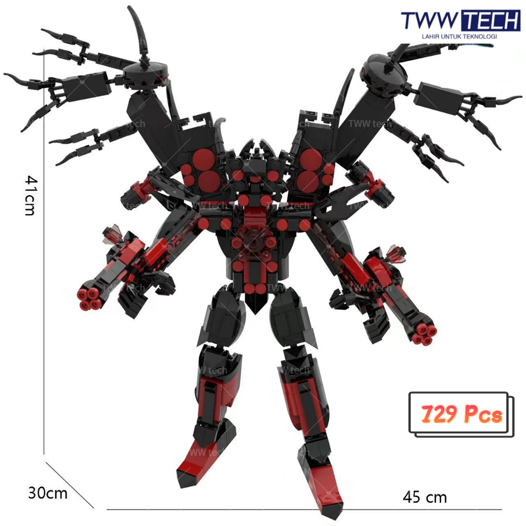 TWW Mainan Edukasi Skibidi Toilet/Titan TV Man/Titan TV Man Murah/Titan TV Man Upgrade/Model Buildin
