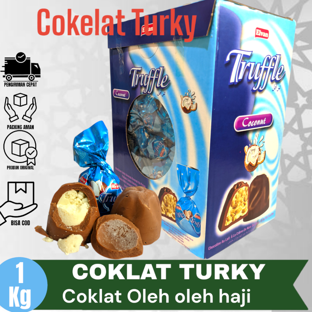 

Coklat Arab Truffle 1 Kg Cokelat Turkey Elvan Mix Premium Chocolate Manis