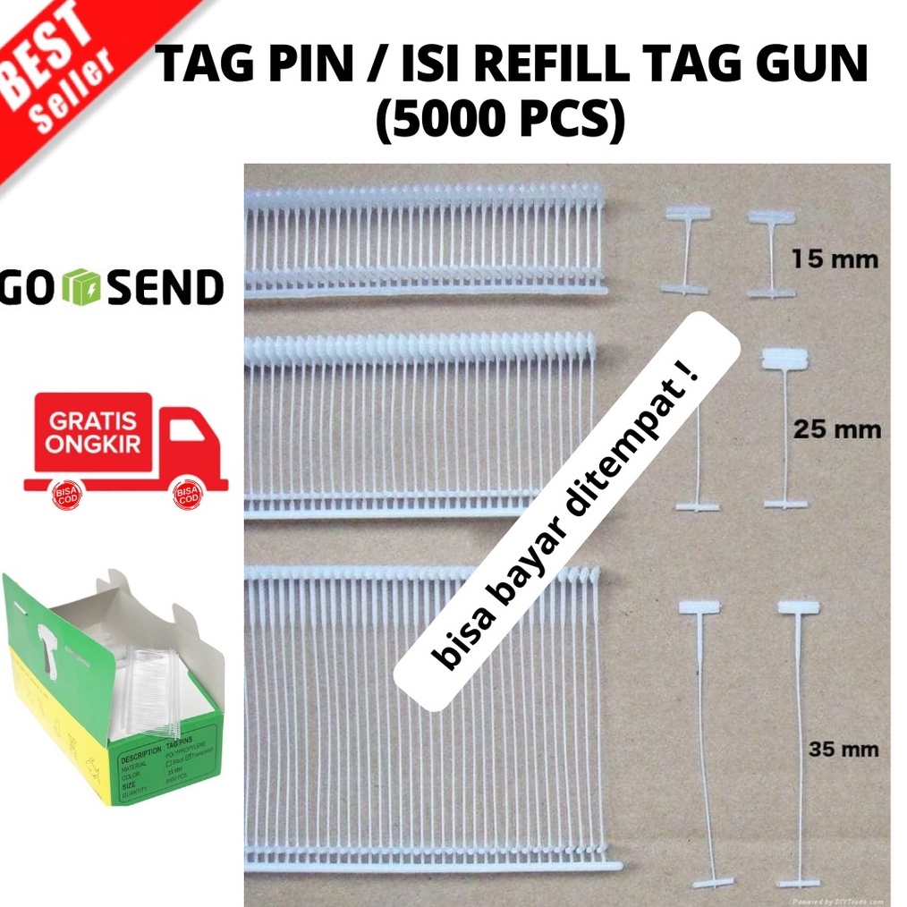 

KODE A79Z DW BISA COD Tag Pin Refill Isi Tag Gun 35 mm isi 5 JOYKO Laundry Garment