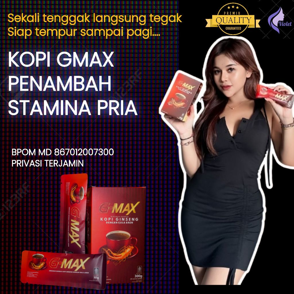

Kopi G-MAX Ginseng Stamina Pria Dewasa Kuat Tahan Lama 1 Sachet @30 Gram Original BPOM