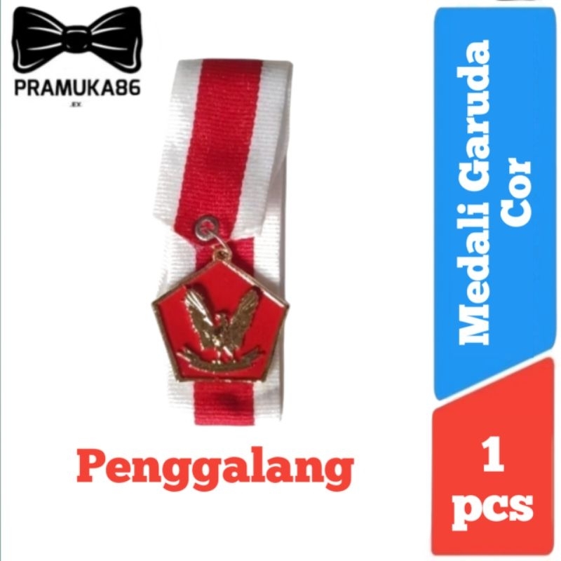 Medali Garuda Pramuka Logam Cor Penggalang / Kalung Medali Pramuka Cor