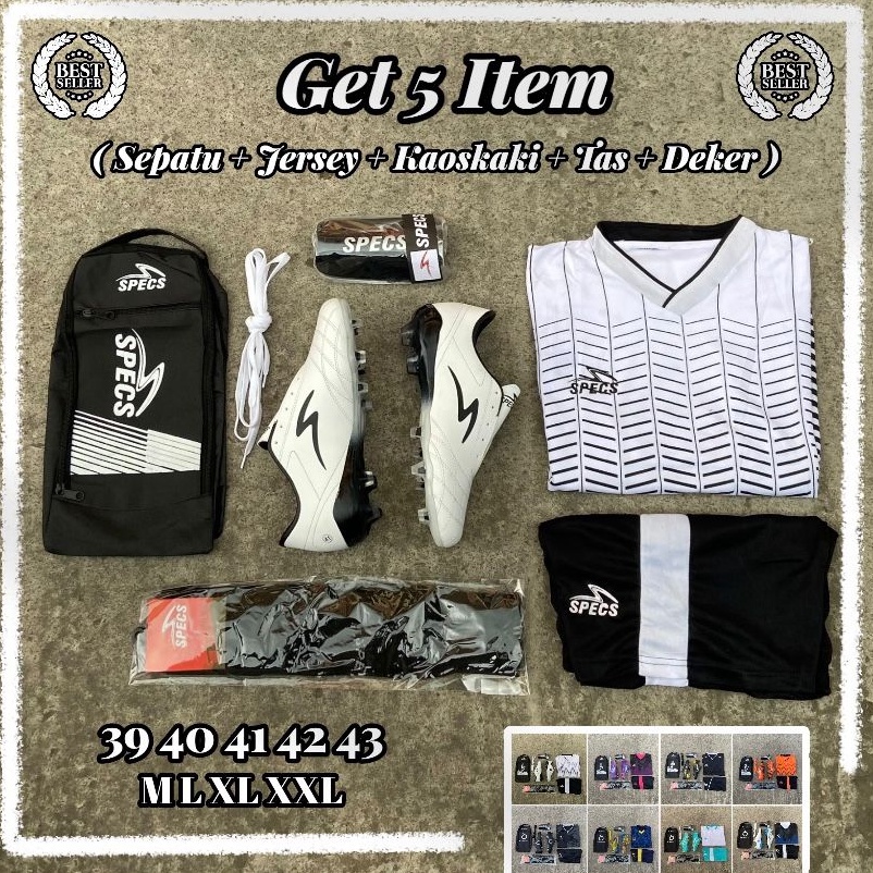 Hot Now  Full Set Sepatu Bola Dewasa Premium Paket Komplit 5 Sepatu Bola Kekinian Terbaru