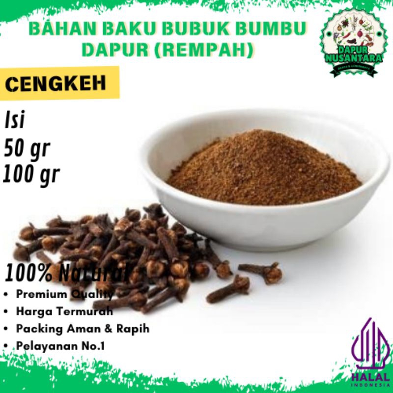 

Bumbu Dapur Bubuk (CENGKEH BUBUK) Rempah Lengkap Murah Grosir Alami Natural 100% Penyedap Rasa Masakan Halal Premium Quality