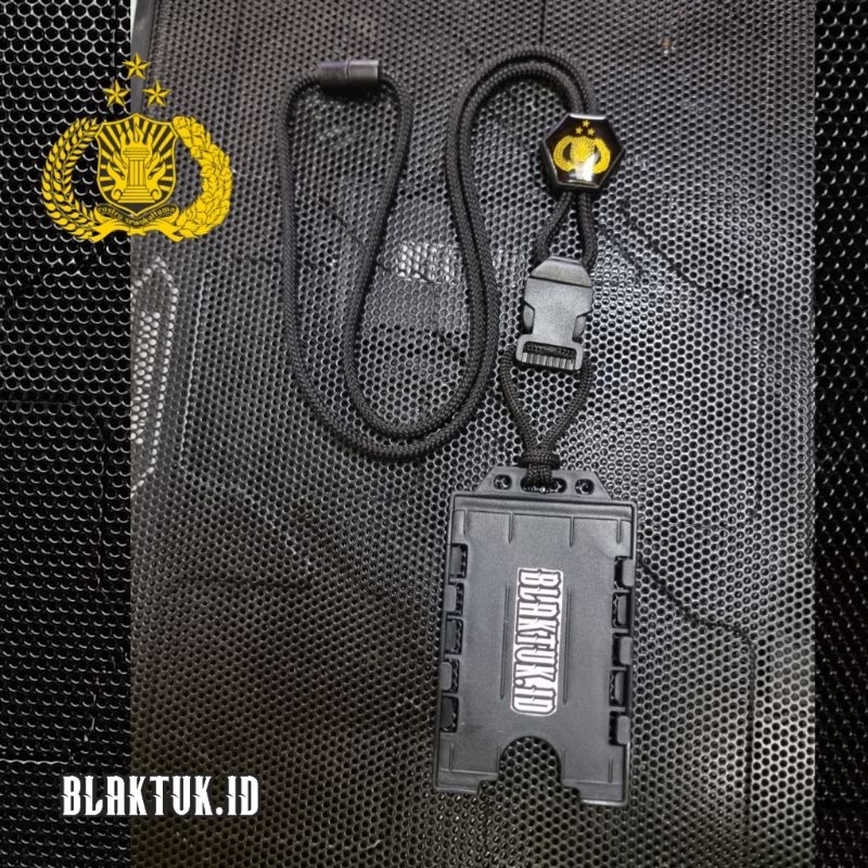 

Lanyard tactical holder id card Slide exagonal logo TRIBRATA POLRI