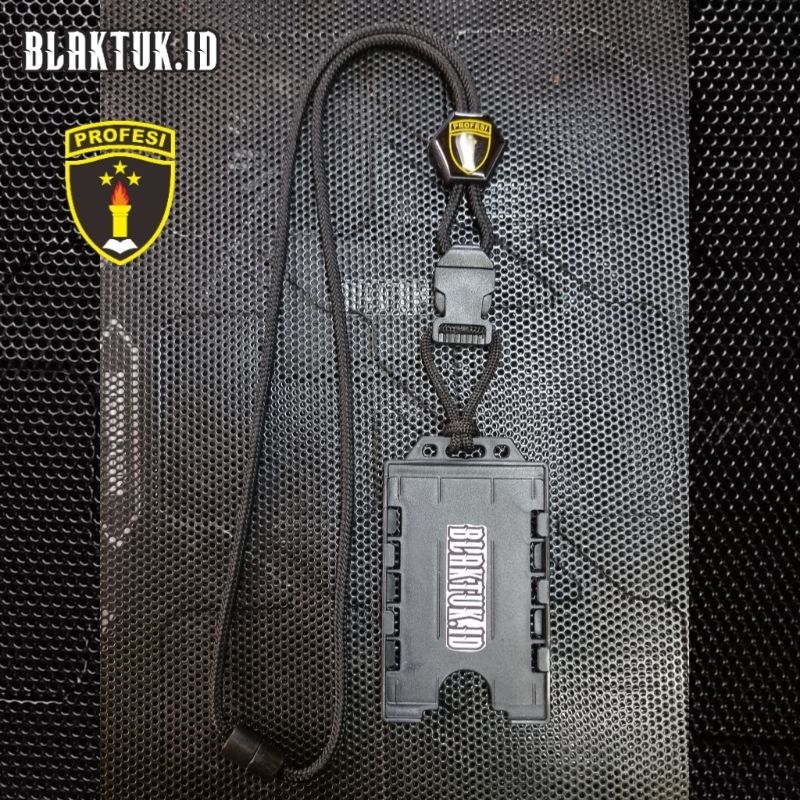 

Lanyard tactical holder id card Slide exagonal logo PROFESI POLRI