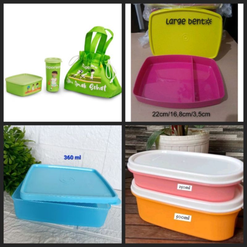 Aku anak sehat-green / kotak makan square away 360ml / bestie lunch box 250ml /Fit to go free /Ms sp