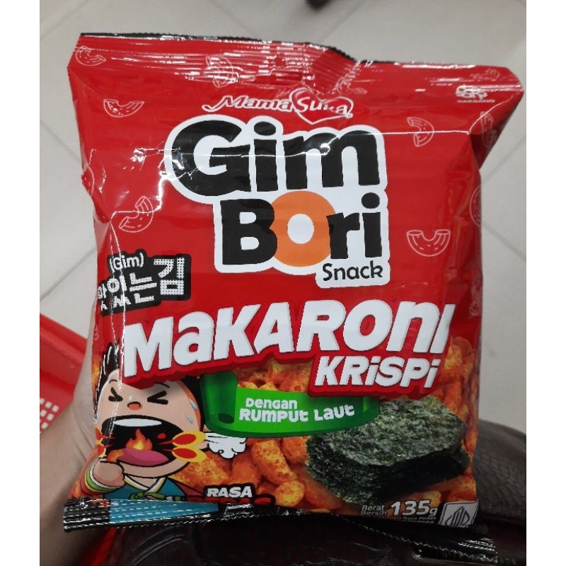 

Mamasuka Gim bori Snack Makaroni Krispi Rasa Pedas/Bbq 135Gr