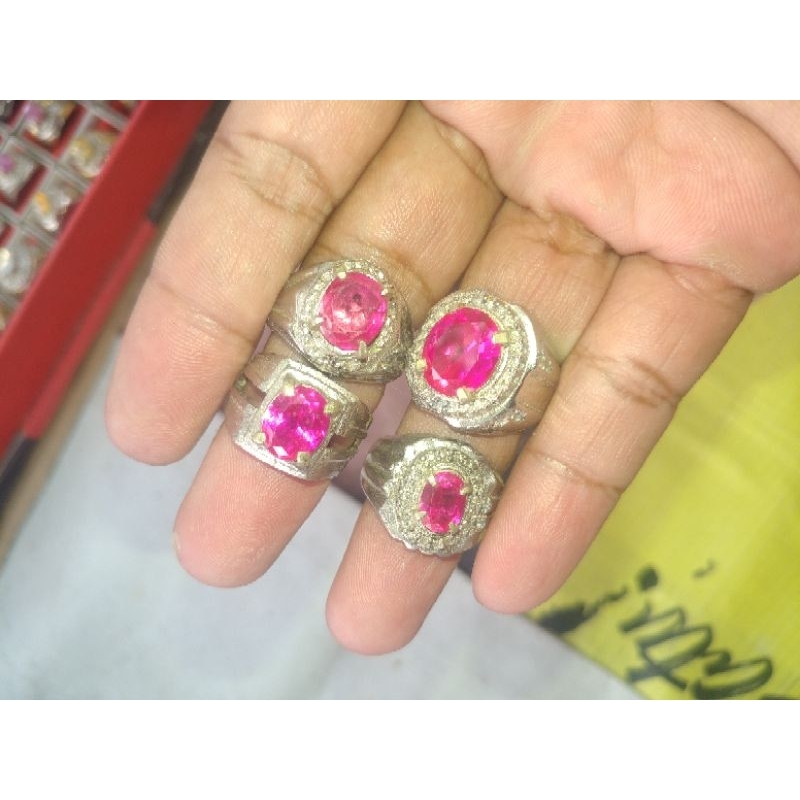 Batu cincin Natural king ruby asli