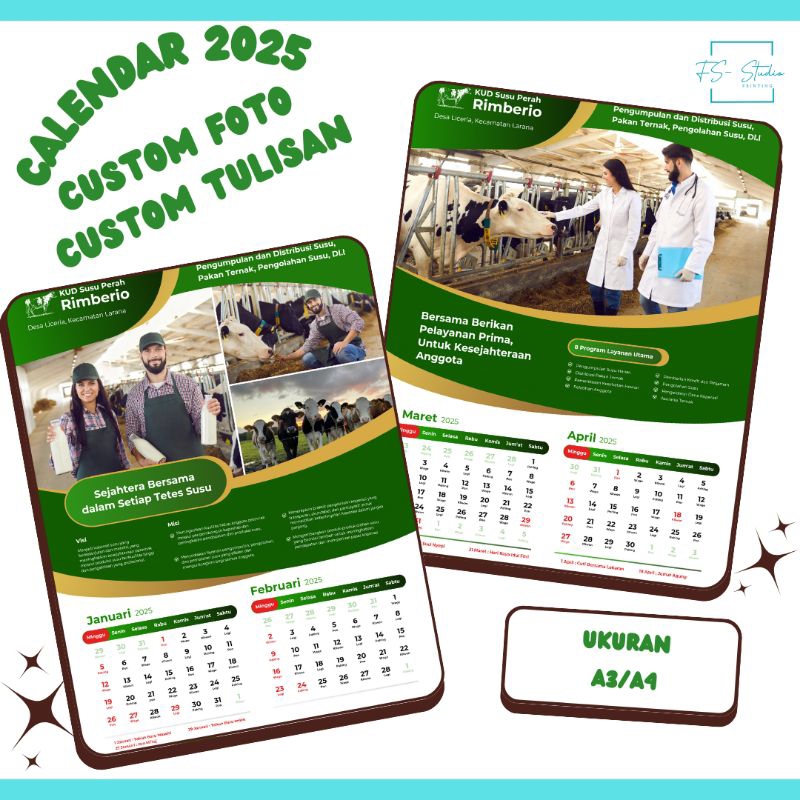 

Kalender 2025/ Kalender custom/ Kalender Custom foto/ Kalender Free Desain/ Kalender Murah