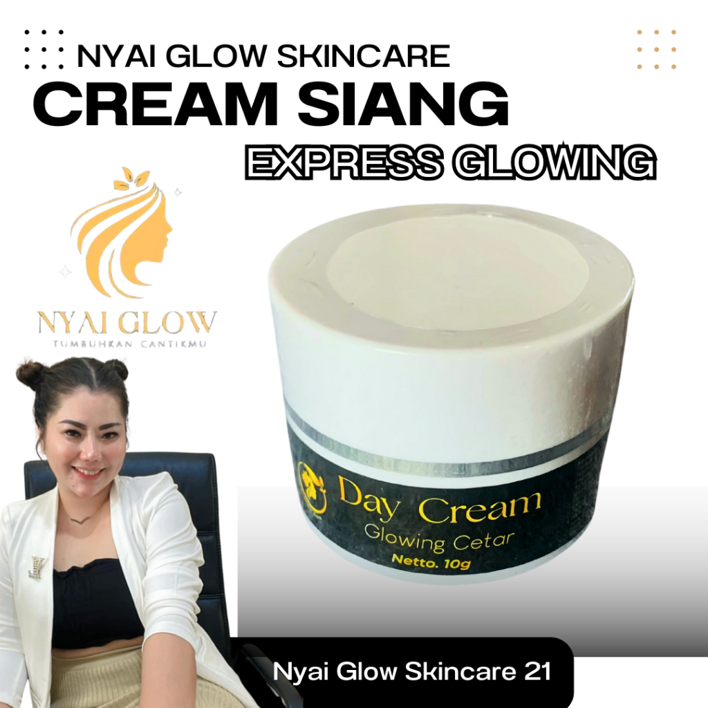 Nyai Glow -  Cream Siang Sunblock DNA Salmon Express Glowing Skincare Ampuh Best seller Halal & BPOM