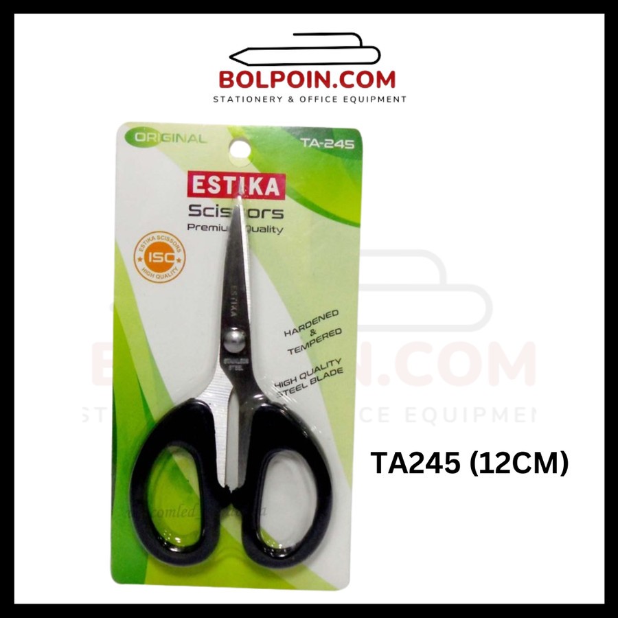 

Gunting Stainless ESTIKA 4.5" (12cm) TA245 Gunting Kertas Kecil