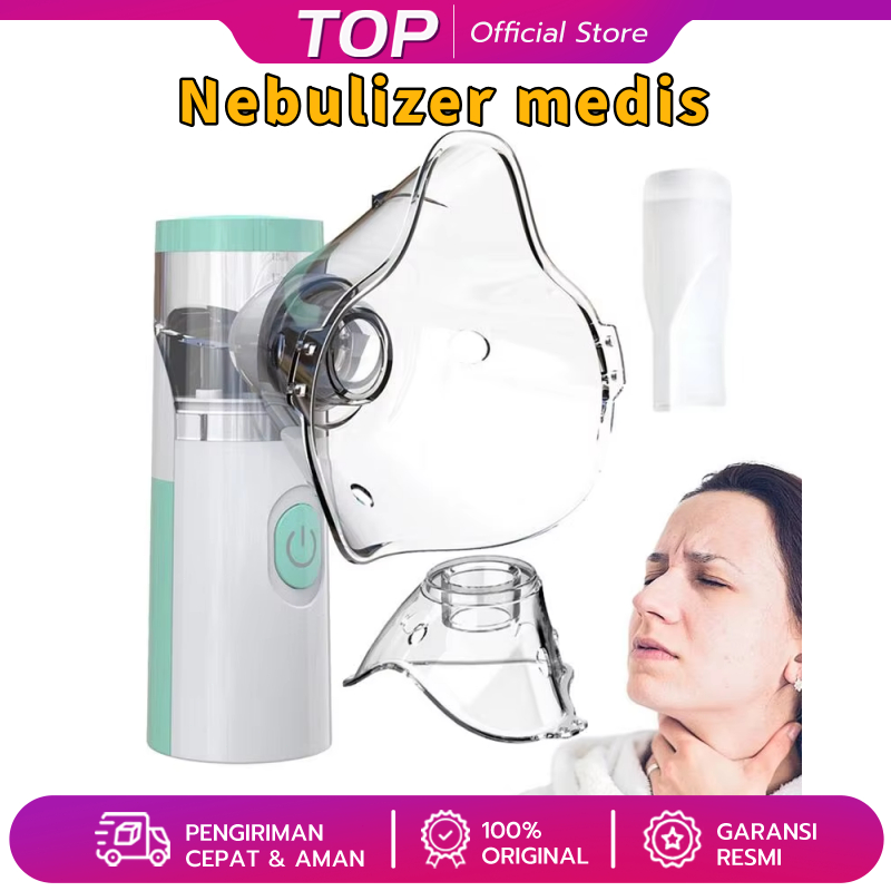 【READY YA】TaffOmicron Nebulizer Portable Alat Uap Terapi Pernapasan Batuk Asma Nebulizer Portabel In
