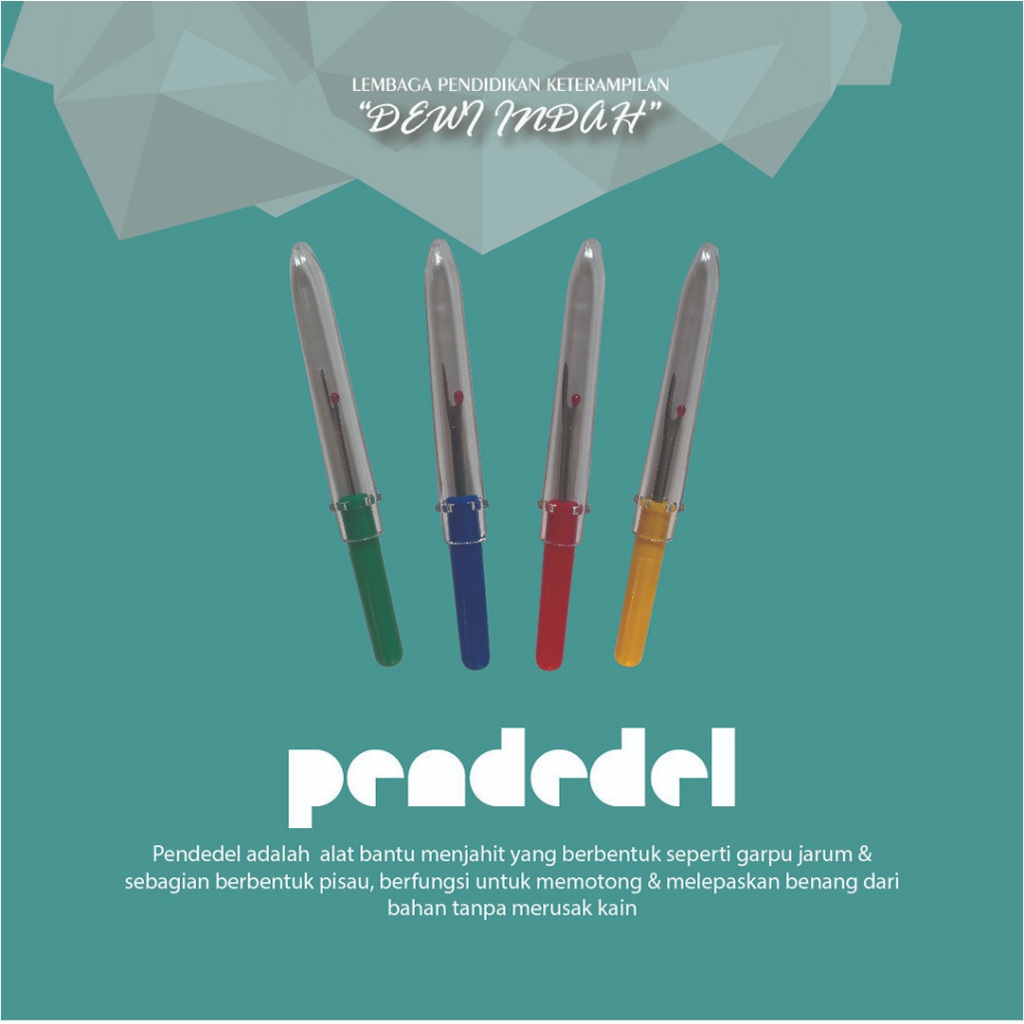 Pendedel Kaca Menjahit / Pendedel Benang Jahit / Sontekan Bahan / Dedelan / Pendedel jahitan / Pende
