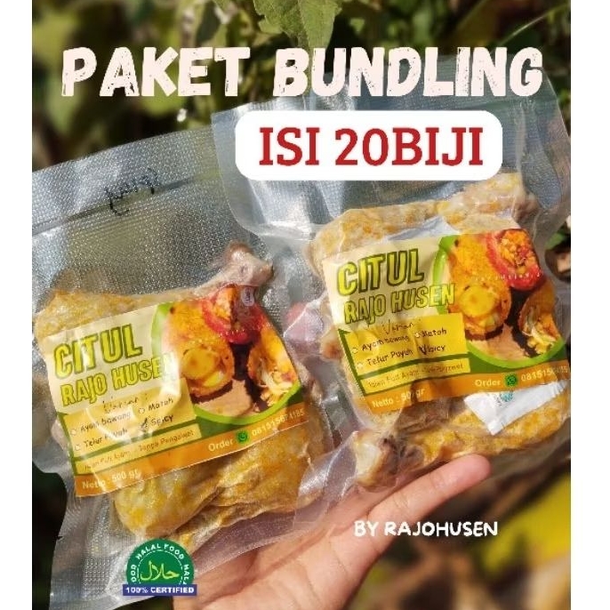 

Citul (Aci Tulang)| Isi Ayam Suwir PAKET HEMAT ISI 20Biji Varians Lengkap Bumbu lekoh