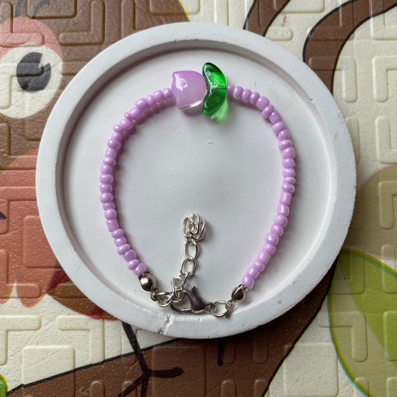 Gelang manik tulip gelang manik bunga tulip gelang manik tulip gelang mote tulip