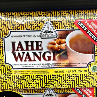 

TERMURAH MINUMAN JAHE WANGI INTRA BOX ( ISI 5 SACHET X 15 GRAM )