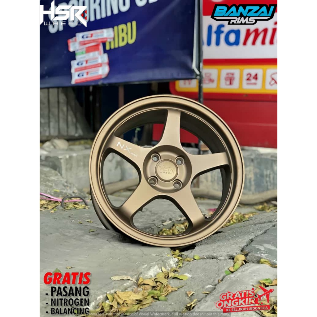 VELG MOBIL VIOS RING 16 PELEK RACING HSR KAILOLO R 16 MODEL PALANG 5 PCD 4X100 LEBAR 7 RATA ET 42