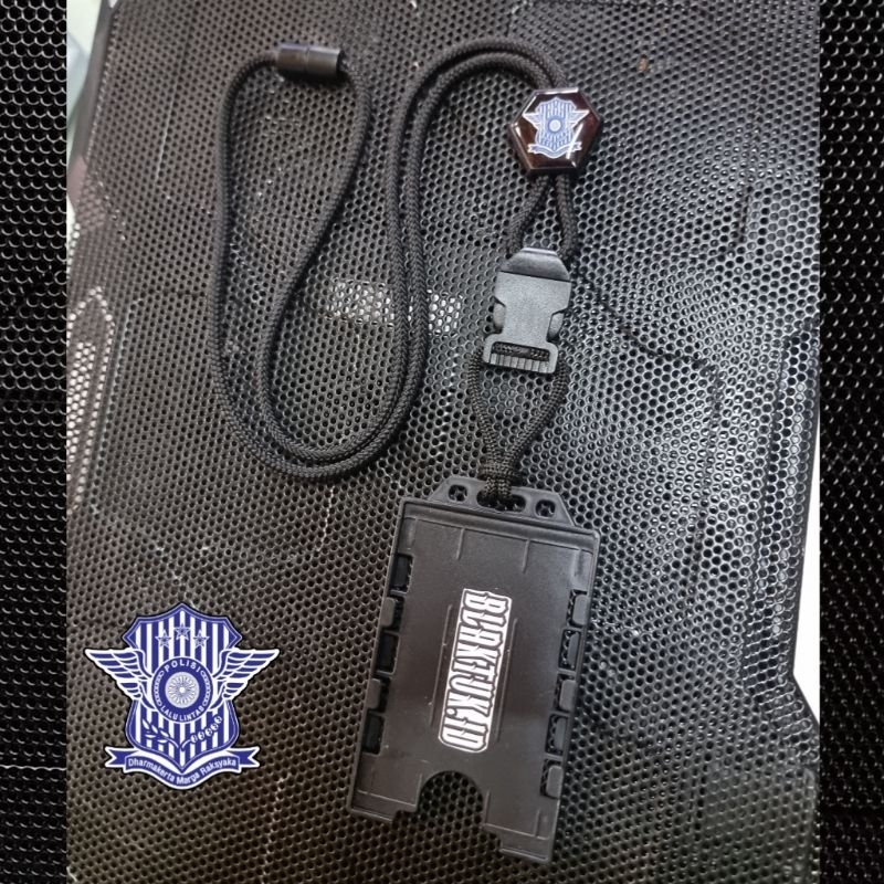 

Lanyard tactical holder id card Slide exagonal logo KORLANTAS POLRI