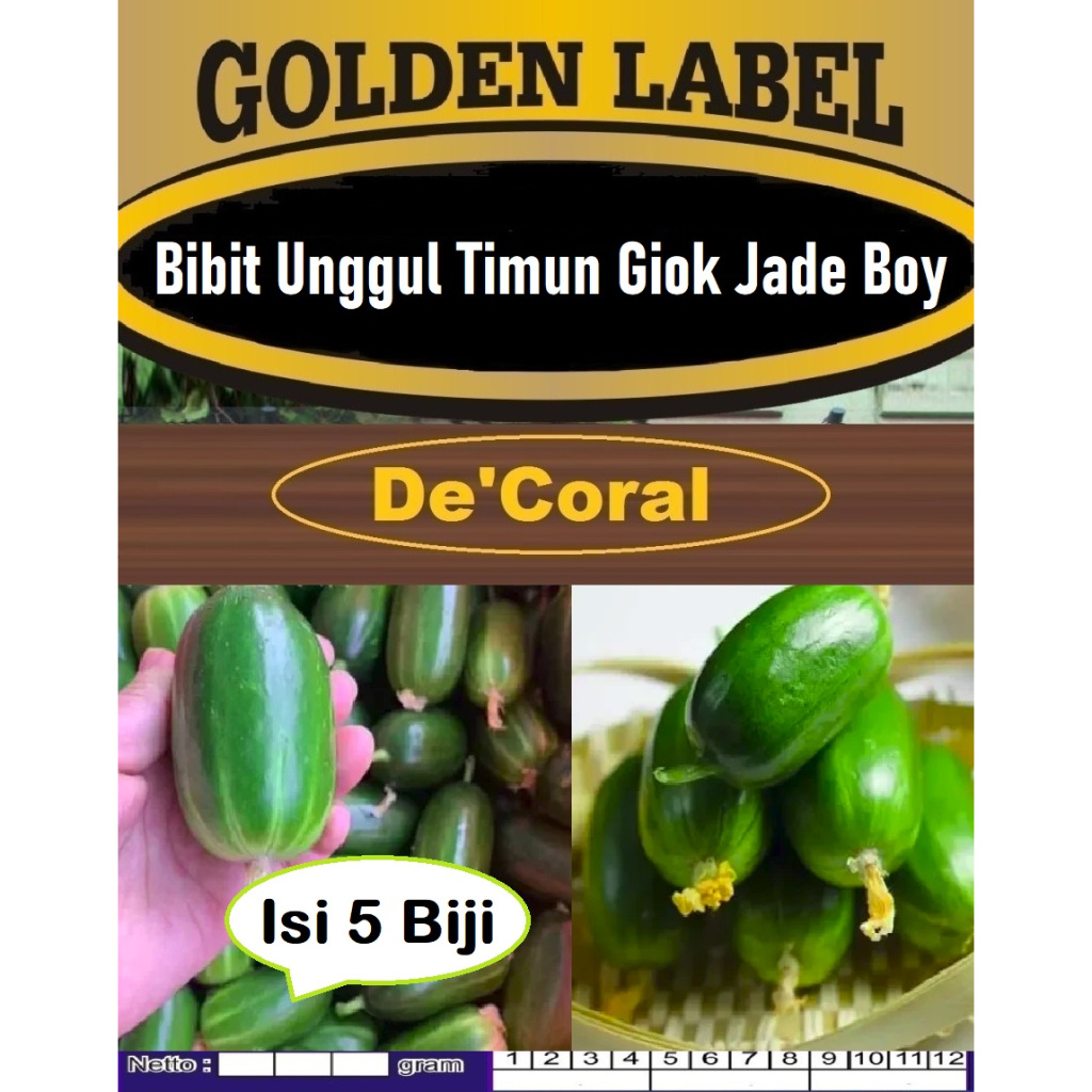 Bibit Unggul Timun Giok Jade Boy | Biji Benih Mentimun Giok Jade Boy | Ketimun Jade Boy