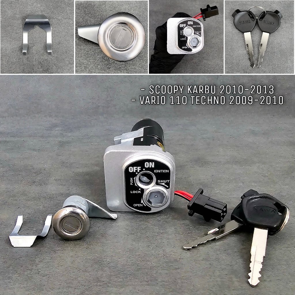 Kunci Kontak Vario Techno 125 FI Old Lama 2009 2010 Scoopy Karbu 2010 2011 2012 2013 key set Kawa