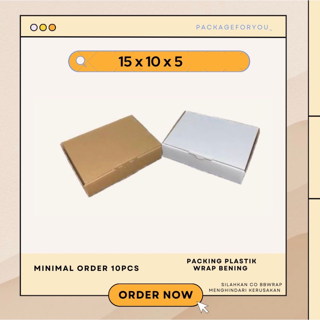 

Box/Mini Box/Dus Die Cut 15x10x5 cm Pizza Packaging Polos Olshop