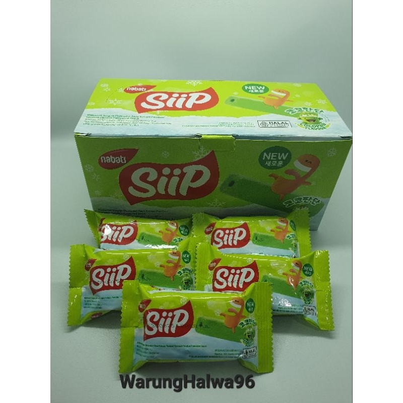 

nabati siip rasa kelapa pandan, richoco, roasted corn 1 box isi (20pcs @4g)