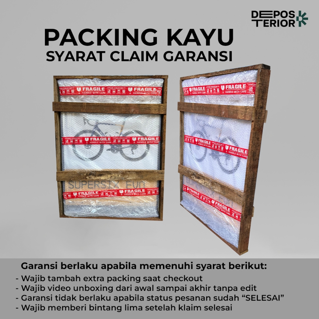 

Extra Packing Kayu untuk keamanan dan klaim garansi