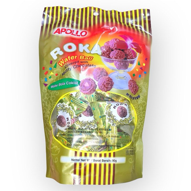 

APOLLO ROKA WAFER BALL COVERED WITH NUTTY CHOCOLATE (90gr)