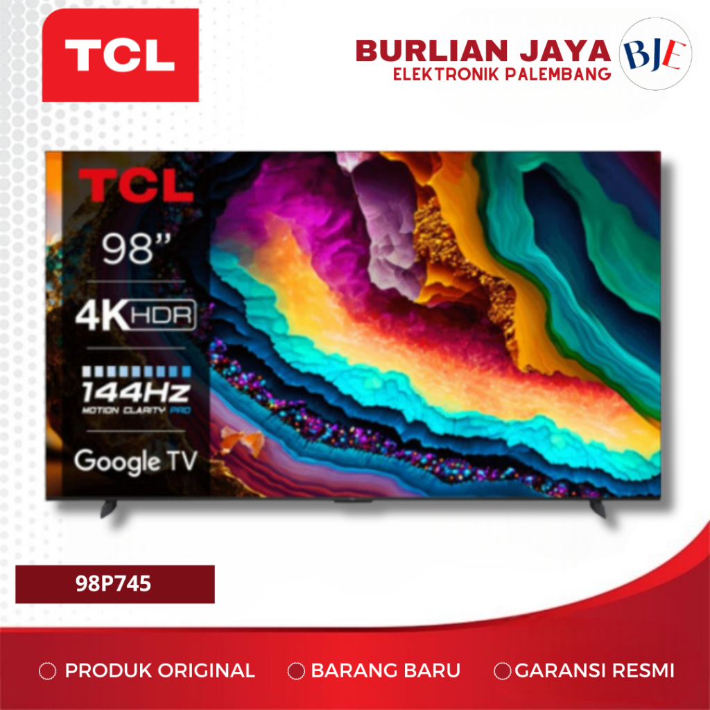 TV 98 INCH TCL 98P745 GOOGLE TV LED TV 98" TV PALEMBANG