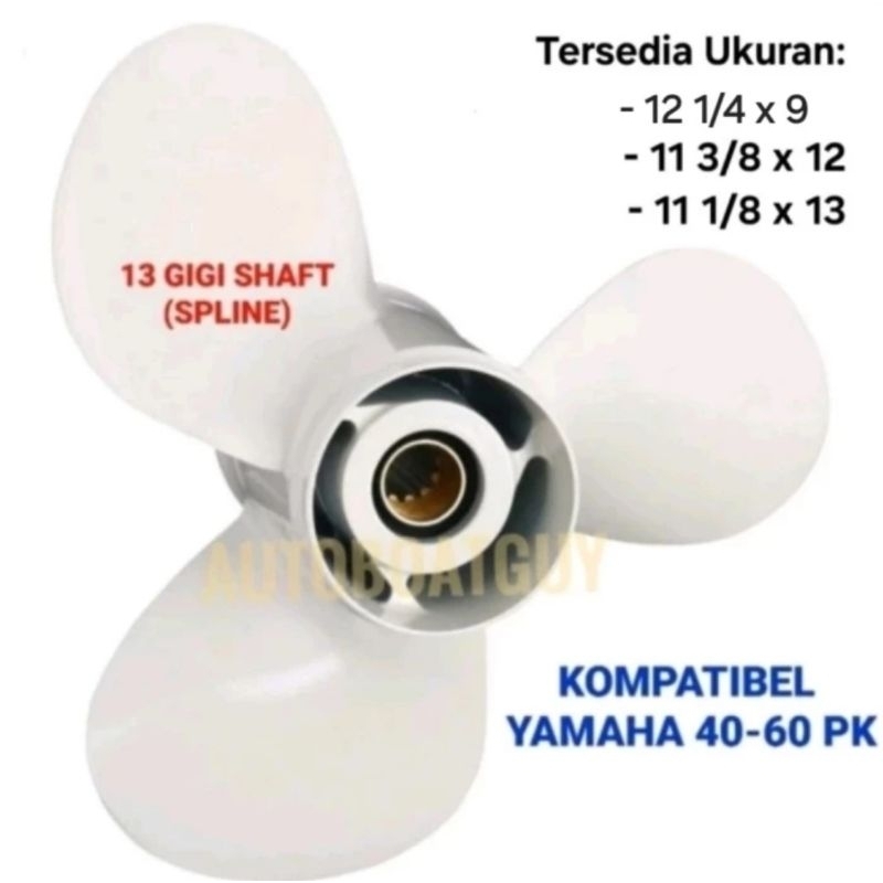 Propeller / Baling / Kipas Mesin Tempel Yamaha 40 50 - 60 PK / HP