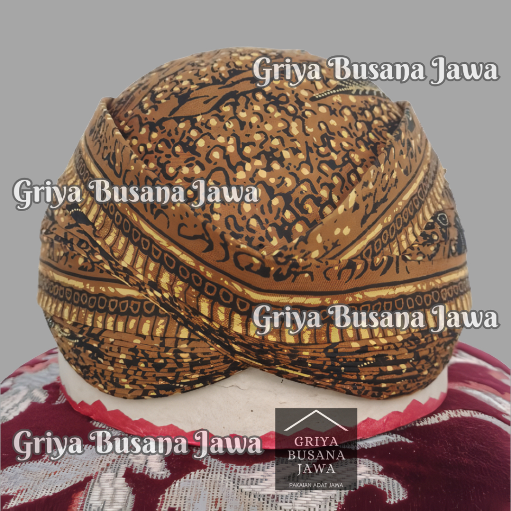 Blangkon Solo Perbawan Alusan Batik Kombinasi