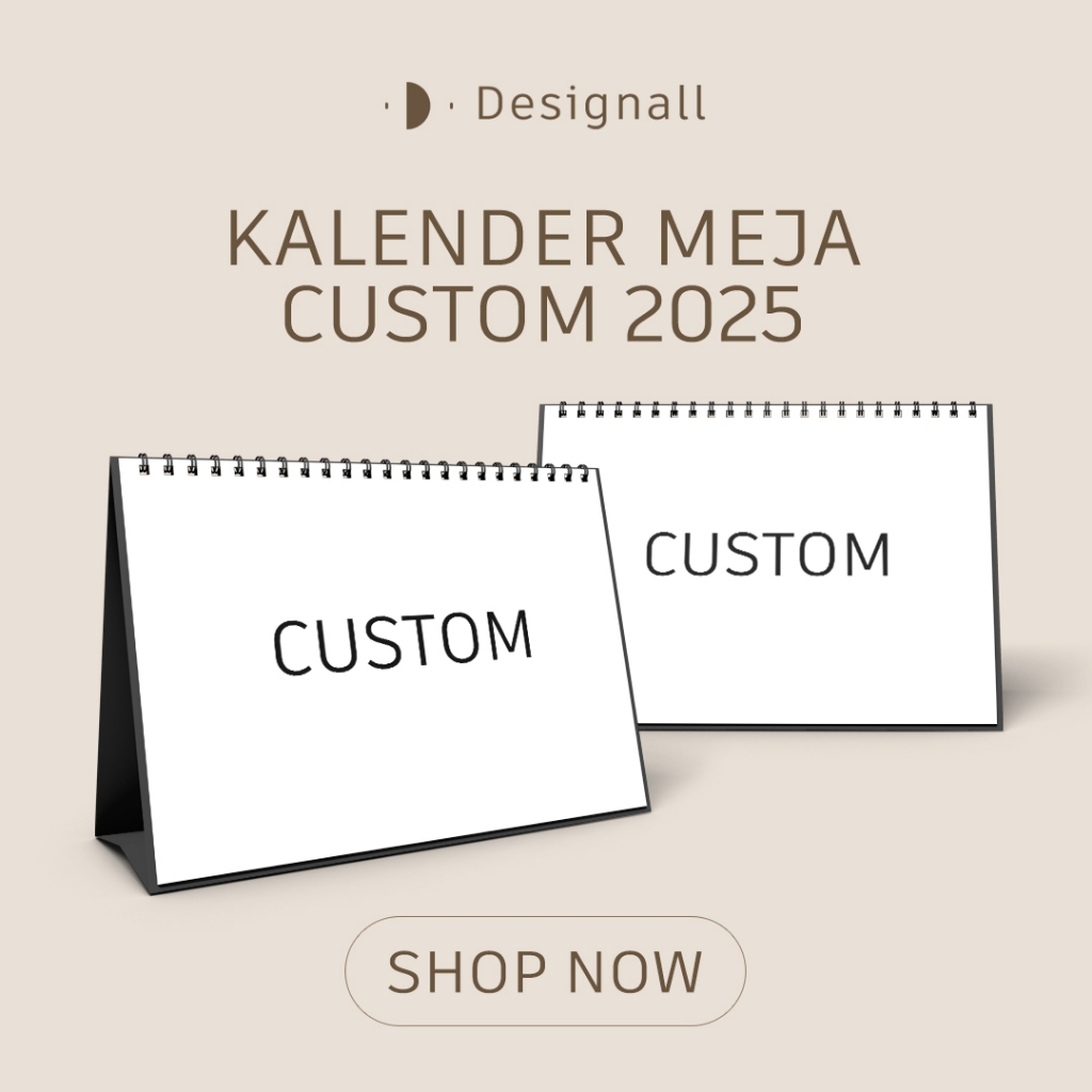 

Designall Kalender Meja / Kalender Duduk Custom Tahun 2025 Spiral ZF