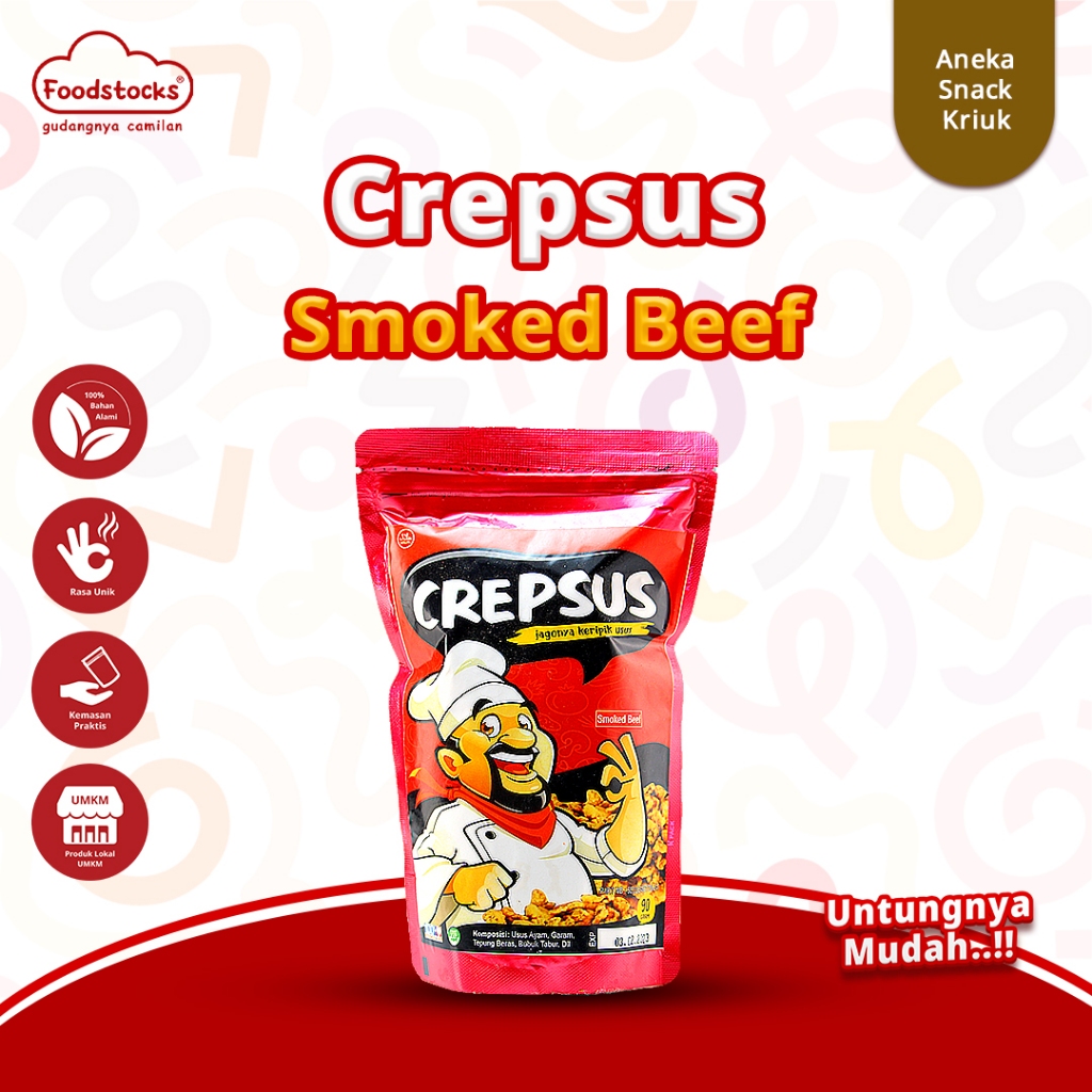 

Keripik Usus Crispy Rasa Smoked Beef Crepsus