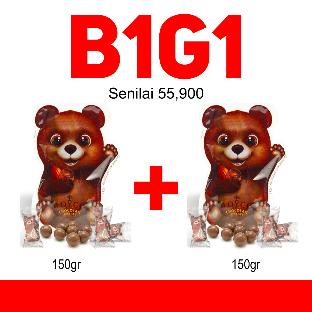 

[ B1G1 ] JOYCO CHOCOLATE DRAGEE (BEAR) 150 GR | PANDA | COKLAT | PROMO | MURAH | BERKUALITAS | SEHAT | ENAK | HIGH QUALITY | EXCLUSIVE | SNACK