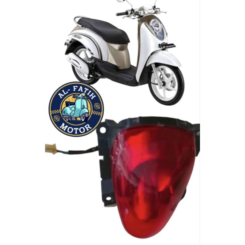 lampu stop belakang scoopy karbu original copotan