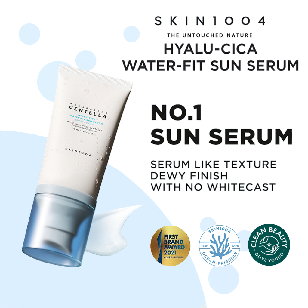 [COD]SKIN1004 Madagascar Centella Hyalu-Cica Water-Fit Sun Serum SPF50 PA++++  Tone Up Sunscreen Cen